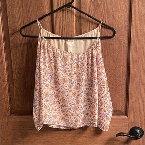 H&M Floral Camisole - Purple and Cream